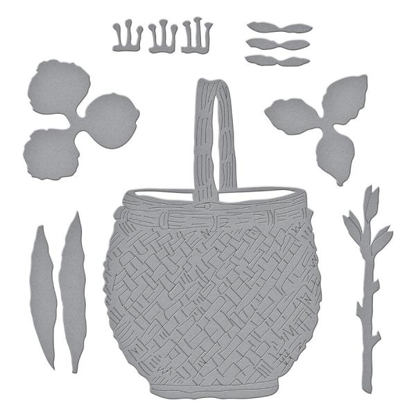 Spellbinders Die "Gladiolus and Berry Picking Basket Etched" Stanzschablone