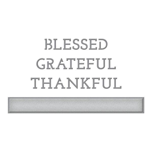 Spellbinders Die "Grateful Sentiment Steps Etched" Stanzschablone