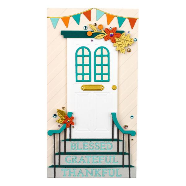 Spellbinders Die "Grateful Sentiment Steps Etched" Stanzschablone