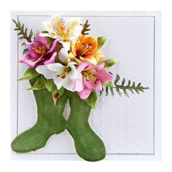 Spellbinders Die "Oriental Lily and Wellies Etched" Stanzschablone