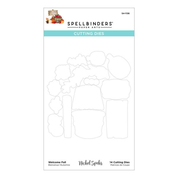 Spellbinders Die "Welcome Fall Etched" Stanzschablone