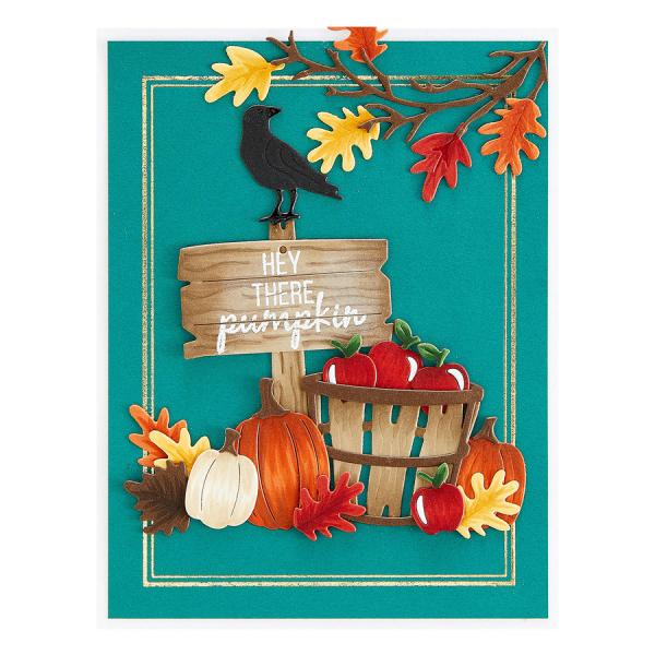 Spellbinders Die "Welcome Fall Etched" Stanzschablone