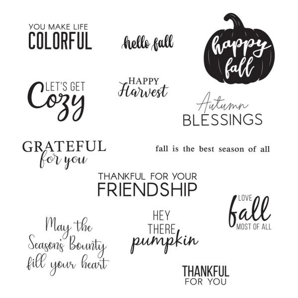Spellbinders Stempelset "Fall Greetings"