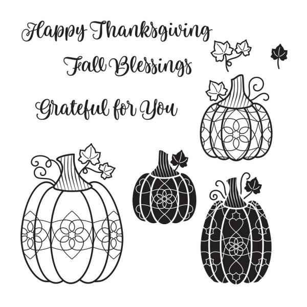 Spellbinders Stempelset "Charming Pumpkins"