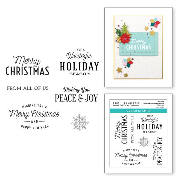 Spellbinders Stempelset "Christmas Time Sentiments"