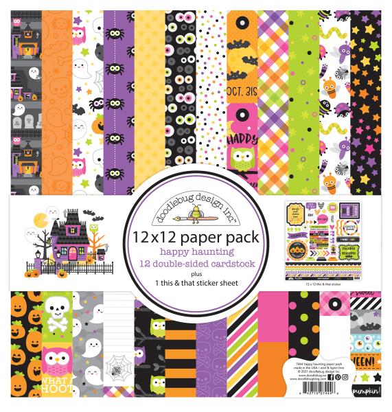 Doodlebug Design "Happy Haunting " 12" Paper Pack  - Designpapier 
