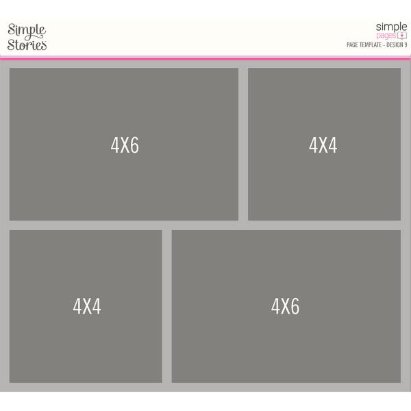 Simple Stories Simple Pages Template Design 9  - Schablone