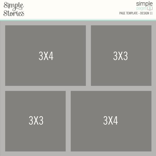 Simple Stories Simple Pages Template Design 11  - Schablone