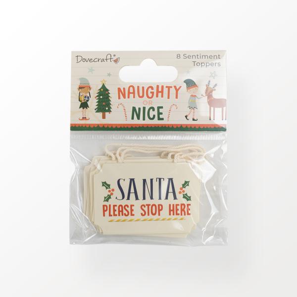 Dovecraft "Naughty or Nice Hanging Sentiment Toppers " (DCTOP209X21)