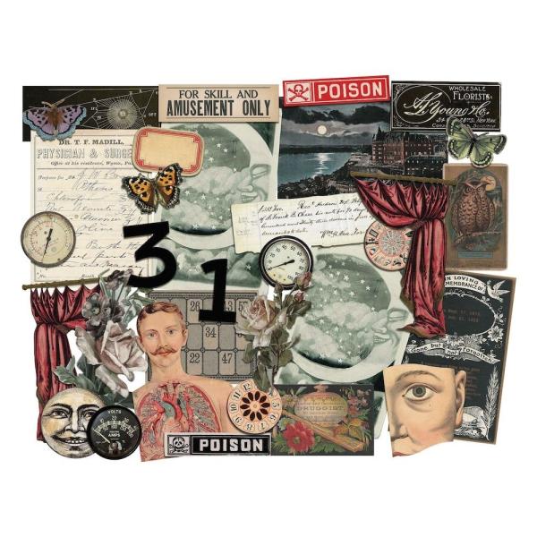 Tim Holtz - Idea Ology "Halloween Layers" - Zifferblätter