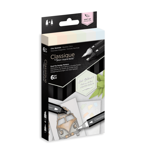 Spectrum Noir Classique Alkoholmarker 'Hint Of' Markers Chic Neutrals (6 Pcs)