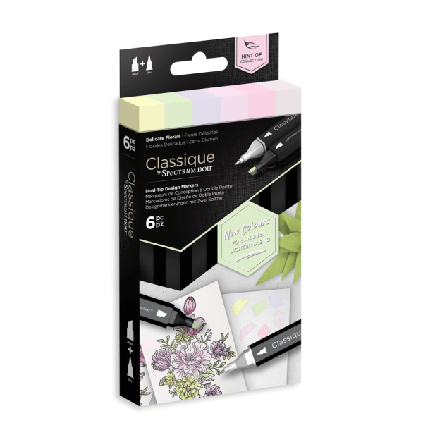 Spectrum Noir Classique Alkoholmarker  'Hint Of' Markers Delicate Florals (6 Pcs)