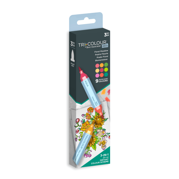 Spectrum Noir  Aqua Markers / Aquarellstifte  TriColour Aqua Markers Floral Meadow