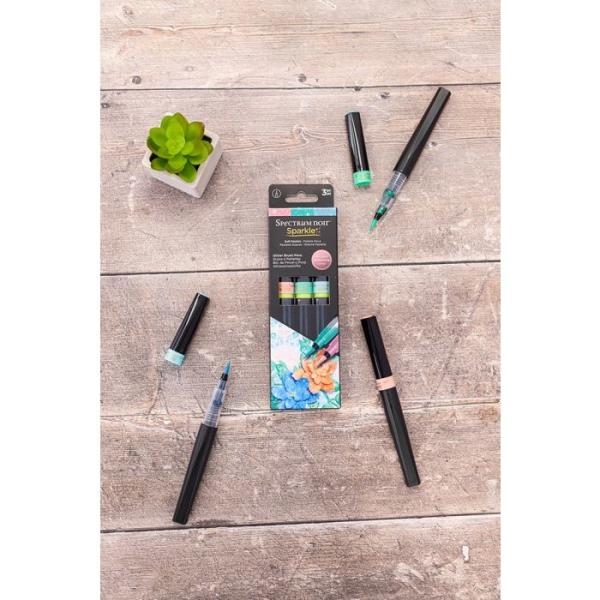 Spectrum Noir Sparkle - Glitzerstifte - Brush Pens Soft Pastels (3pcs)