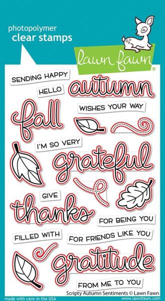 Lawn Fawn Craft Dies - Scripty Autumn Sentiments