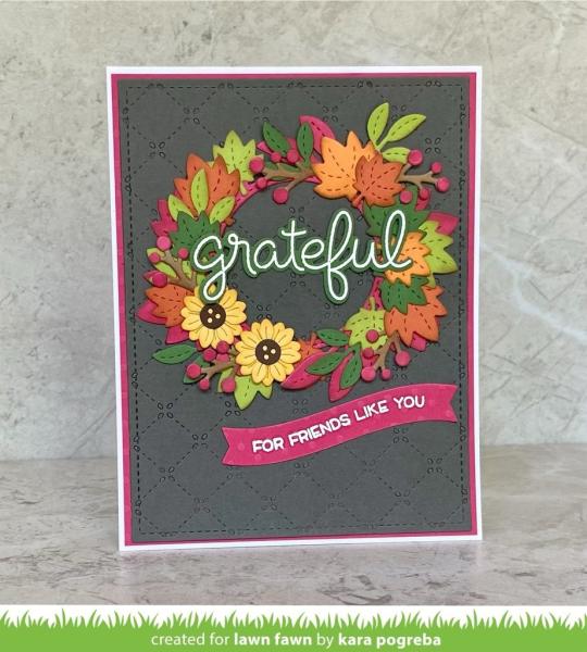 Lawn Fawn Craft Dies - Scripty Autumn Sentiments