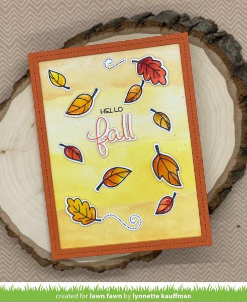 Lawn Fawn Craft Dies - Scripty Autumn Sentiments