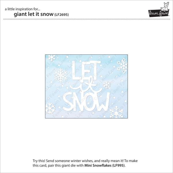 Lawn Fawn Craft Dies - Giant Let It Snow