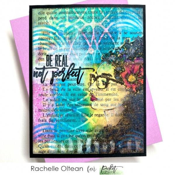 Picket Fence Studios Iconic Beauty Sara 4x6 Inch Clear Stamps 