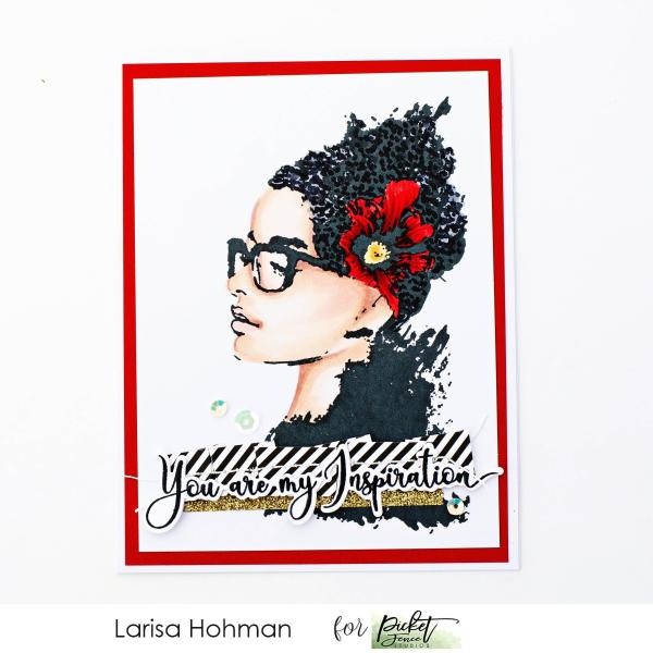 Picket Fence Studios Iconic Beauty Sara 4x6 Inch Clear Stamps 