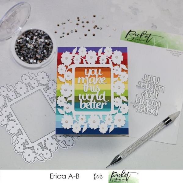 Picket Fence Studios You Make This World Better 4x6 Inch Cover Plate Die (PFSD-192)