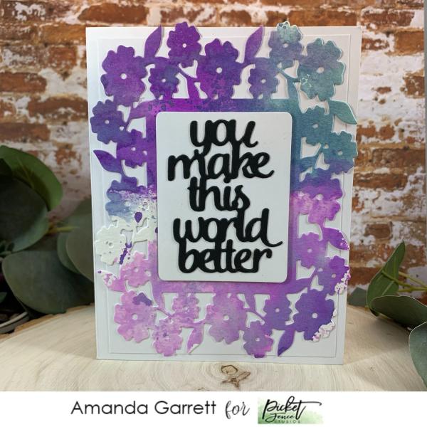 Picket Fence Studios You Make This World Better 4x6 Inch Cover Plate Die (PFSD-192)