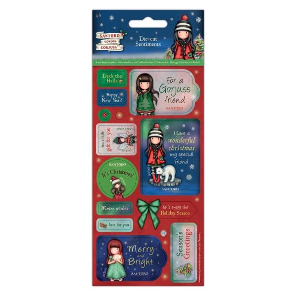 Gorjuss Santoro Christmas Die-cut Sentiments