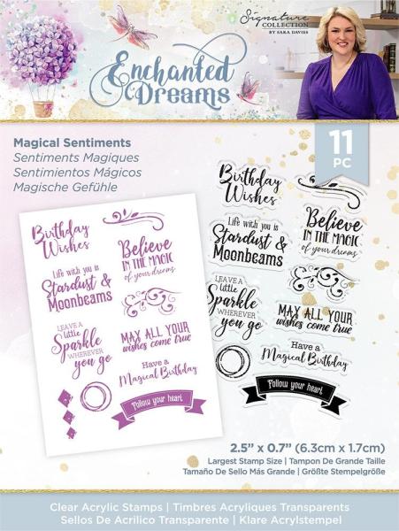 Crafters Companion - Enchanted Dreams Clear Stamps Magical Sentiments - Clear Stamps