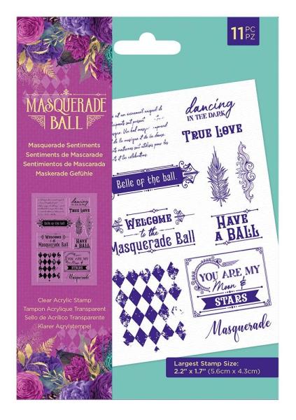 Crafters Companion - Masquerade Ball Clear Stamps Masquerade Sentiments - Clear Stamps