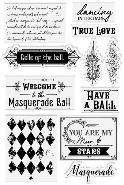 Crafters Companion - Masquerade Ball Clear Stamps Masquerade Sentiments - Clear Stamps