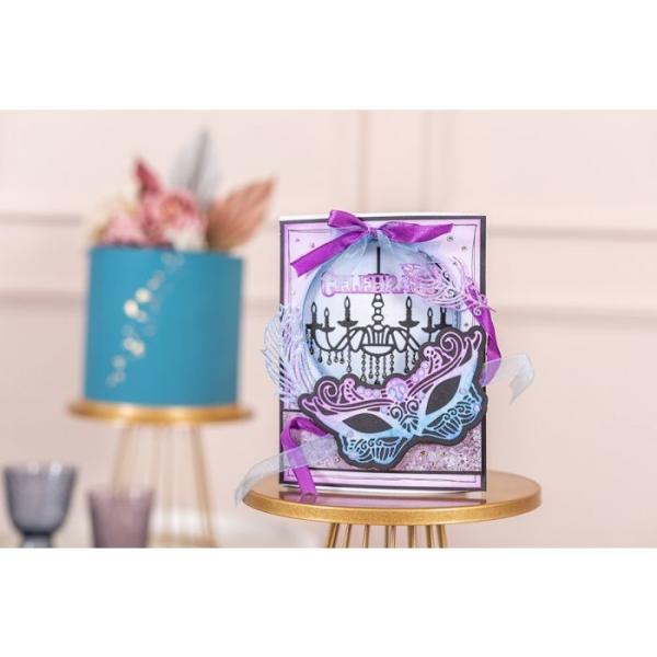 Crafters Companion -Masquerade Ball Metal Die Elegant Mask - Stanze