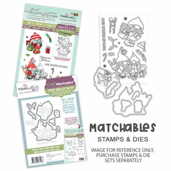 Polkadoodles Stempel "Gnome Hand Delivered" Clear Stamp-Set