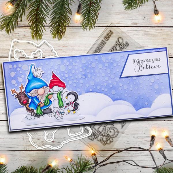 Polkadoodles Stempel "Gnome Hand Delivered" Clear Stamp-Set