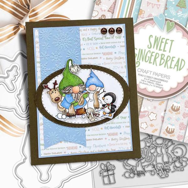 Polkadoodles Stempel "Gnome Hand Delivered" Clear Stamp-Set