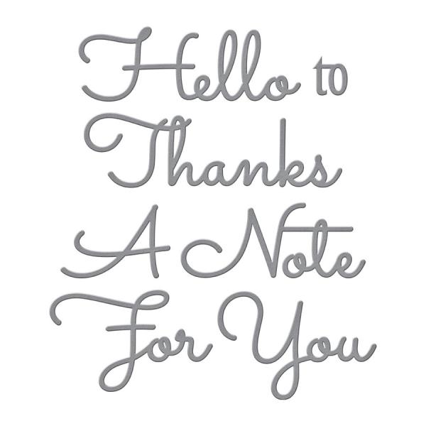 Spellbinders Die "Sweet Sayings Notecard Sentiments Etched" Stanzschablone
