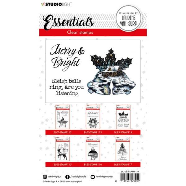 Studio Light - Clear Stamp Essentials silikonstempel Christmas bells Nr.114
