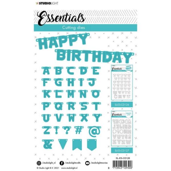 Studio Light Die Cut - Stanze - Essentials cutting die Garland alphabet nr.126