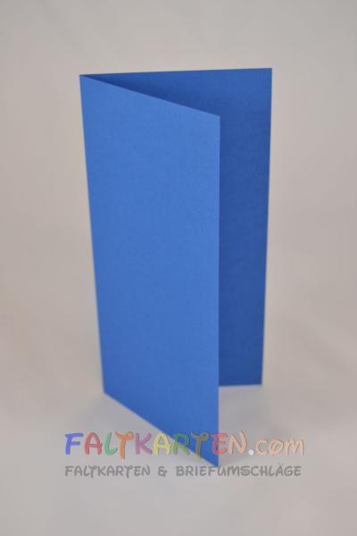 Faltkarte DIN Lang  240g/m²  in blau