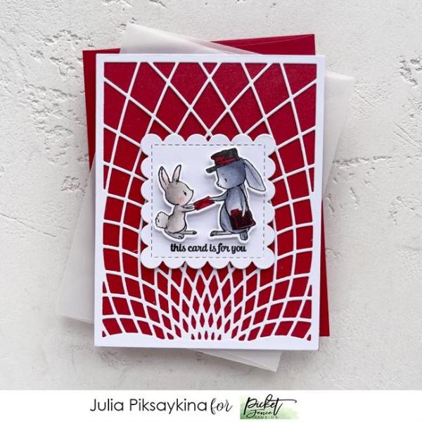Picket Fence Studios Geo Label 4x6 Inch Cover Plate  Die (PFSD-163)