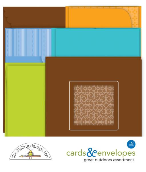 Doodlebug Design "Great Outdoors" Cards & Envelopes - Karten & Umschläge