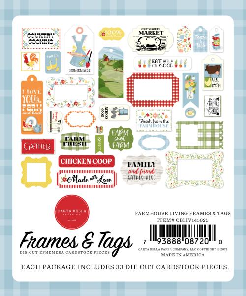 Carta Bella "Farmhouse Living" Frames & Tags