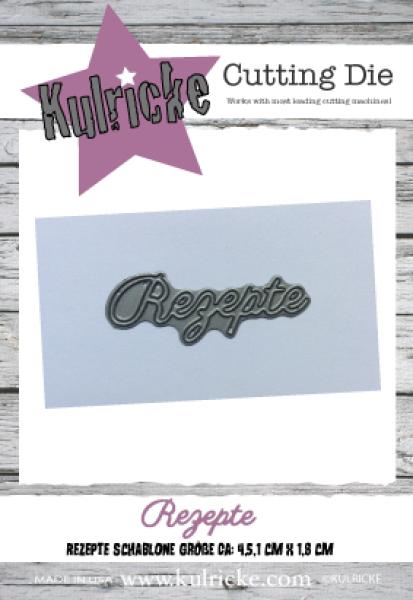 Kulricke Stanzschablone "Rezepte" Stanze - Craft Die | Stanze