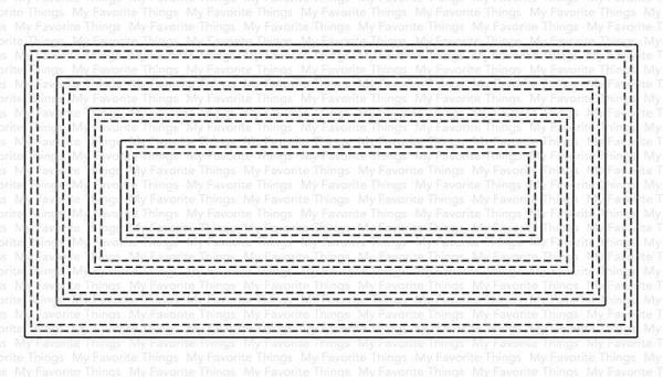 My Favorite Things Die-namics "Mini Slimline Double Stitched Rectangle" | Stanzschablone | Stanze | Craft Die