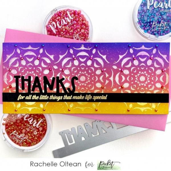 Picket Fence Studios Slim Line Thanks Word Die (SDCS-134)