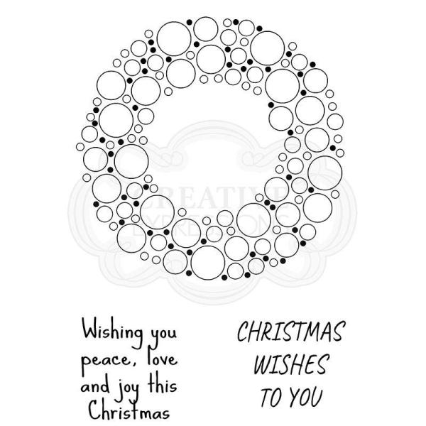 Woodware are Bubble Holiday Wreath Clear Stamp (JGS776)  Clear Stamps - Stempel 