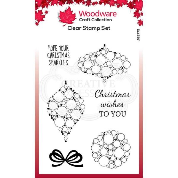 Woodware are Bubble Mini Baubles Clear Stamp (JGS775)  Clear Stamps - Stempel 