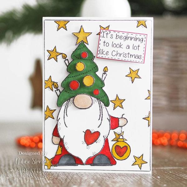 Woodware are Christmas Tree Gnome Clear Stamp (FRS865)  Clear Stamps - Stempel 