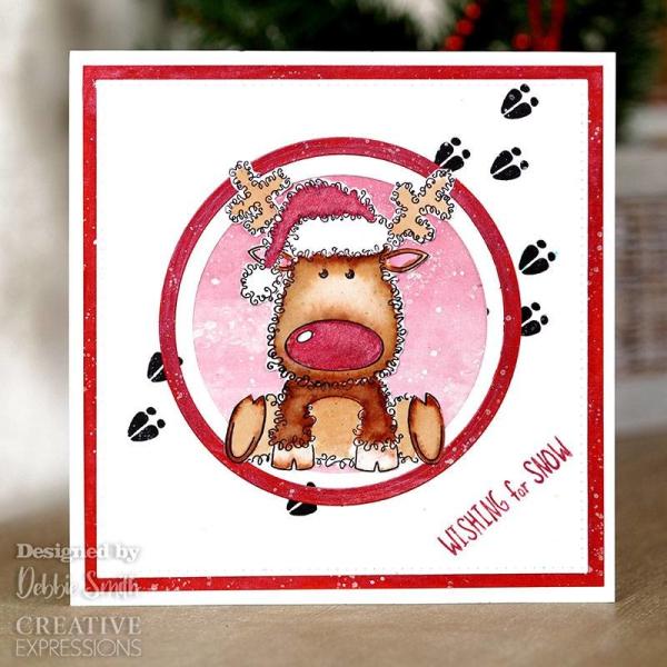 Woodware e Festive Fuzzies Mini Reindeer Hooves Clear Stamp (JGM025)  Clear Stamps - Stempel 