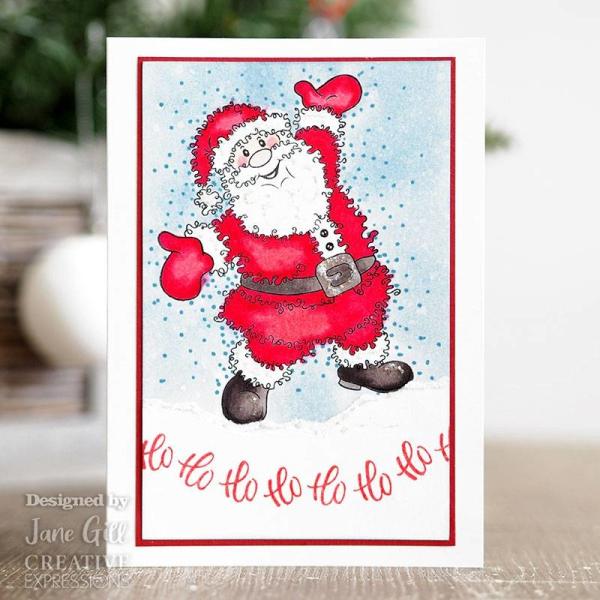 Woodware Festive Fuzzies Santa   Clear Stamps - Stempel 