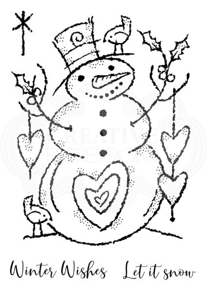 Woodware Loving Snowman   Clear Stamps - Stempel 